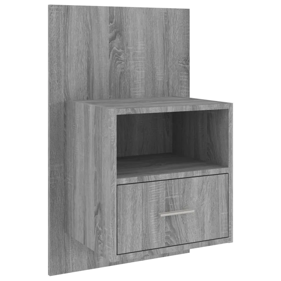 Tables de chevet murales 2 pcs Sonoma gris - 5