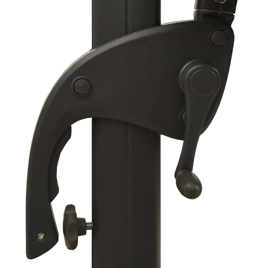 Parasol de jardin à 4 niveaux avec mât en aluminium anthracite - 7