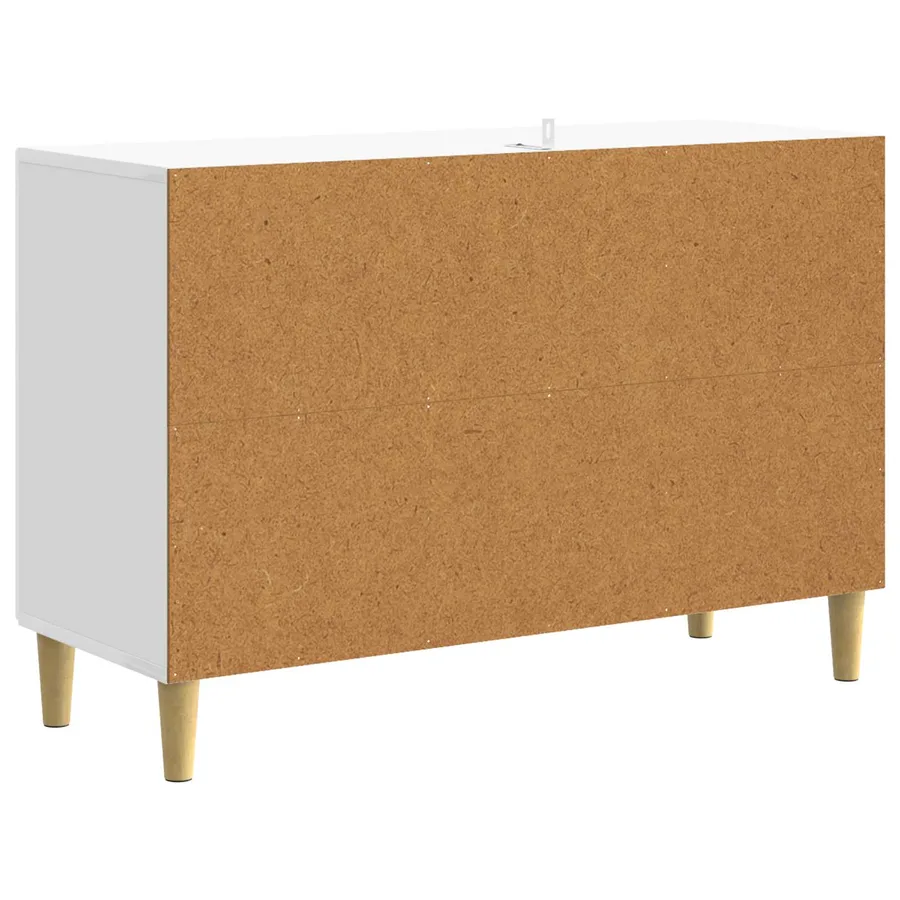 Buffet Blanc brillant 89 x 34,5 x 60 cm Bois d'ingénierie - 7