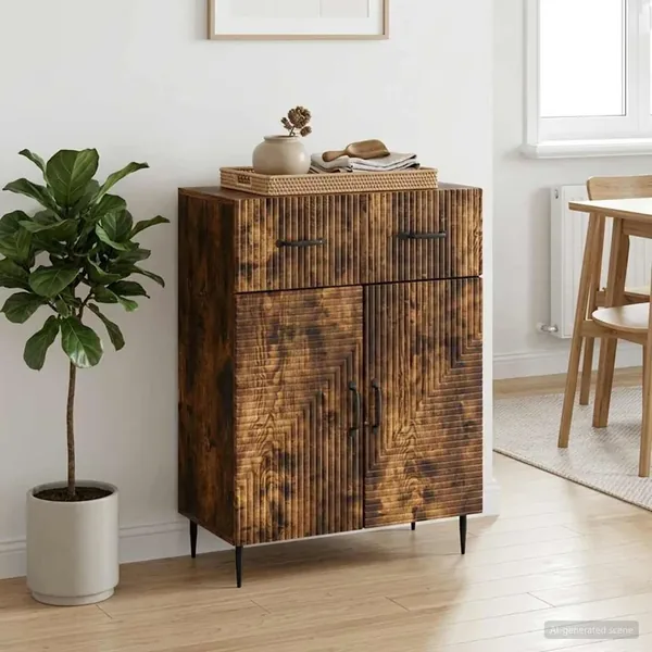 Buffet Chêne fumé 66 x 34,5 x 89,5 cm Bois d'ingénierie