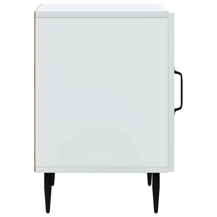 Cabinet de chevet Blanc 43 x 34,5 x 50 cm Bois d'ingénierie - 6