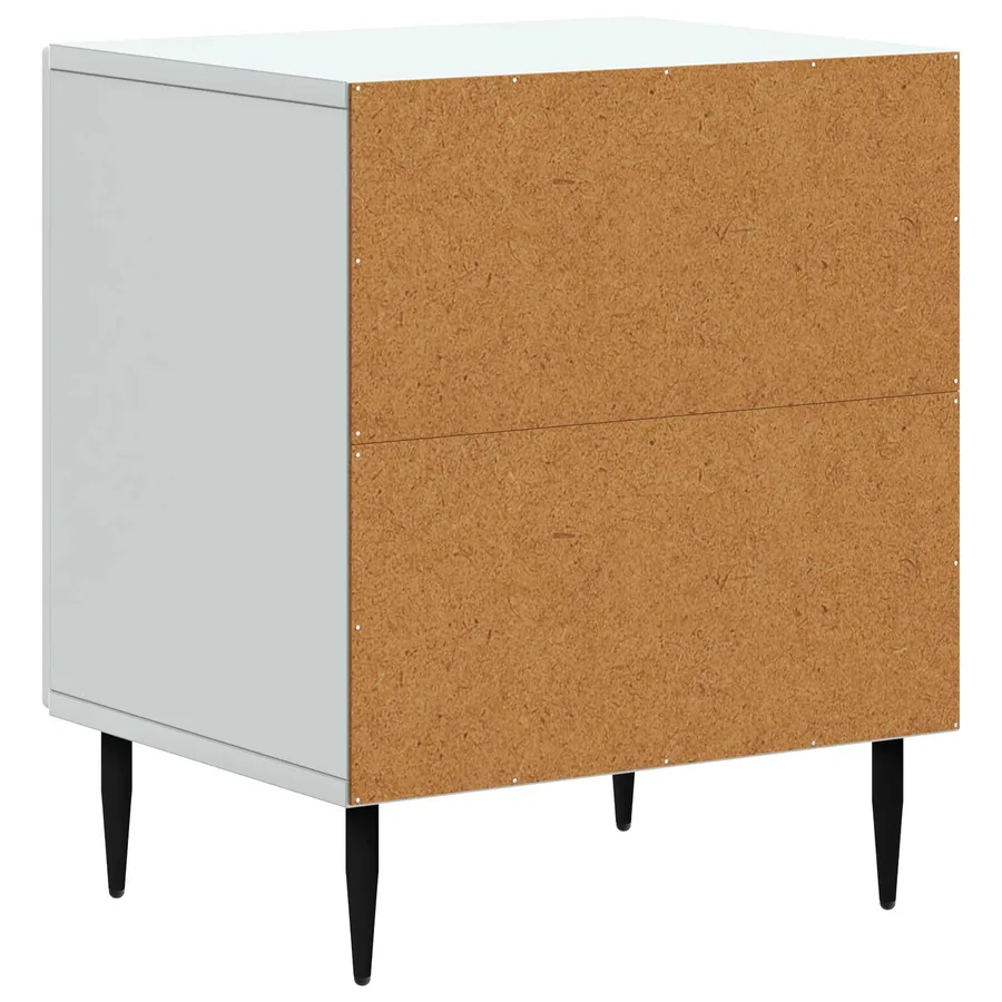 Cabinet de chevet Blanc 43 x 34,5 x 50 cm Bois d'ingénierie - 7