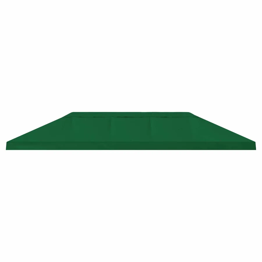 Housse de canopée de gazebo 6 x 3 m Vert Polyester 190 - 3