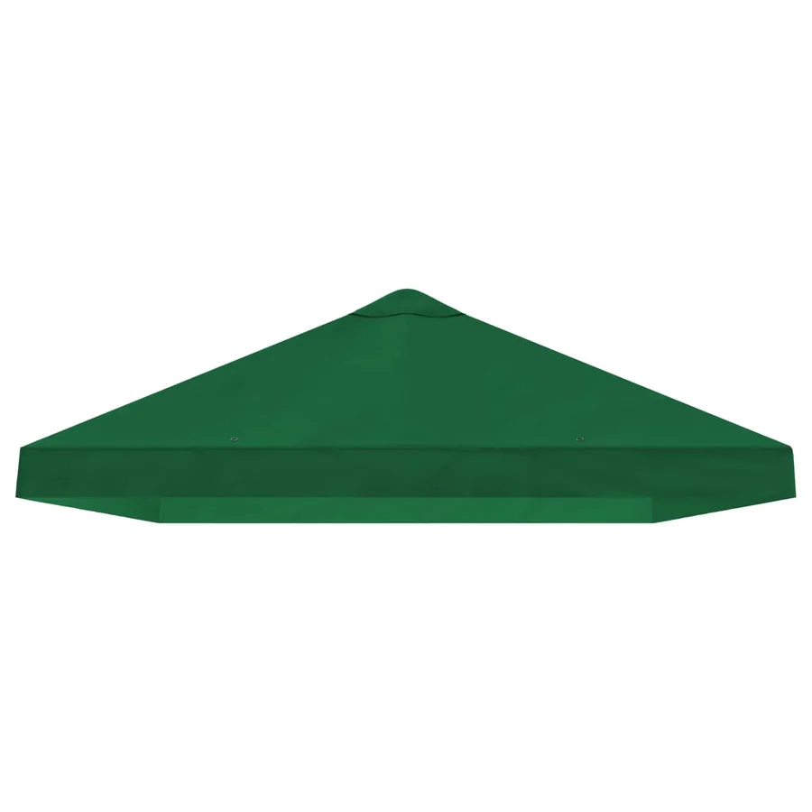 Housse de canopée de gazebo 6 x 3 m Vert Polyester 190 - 4