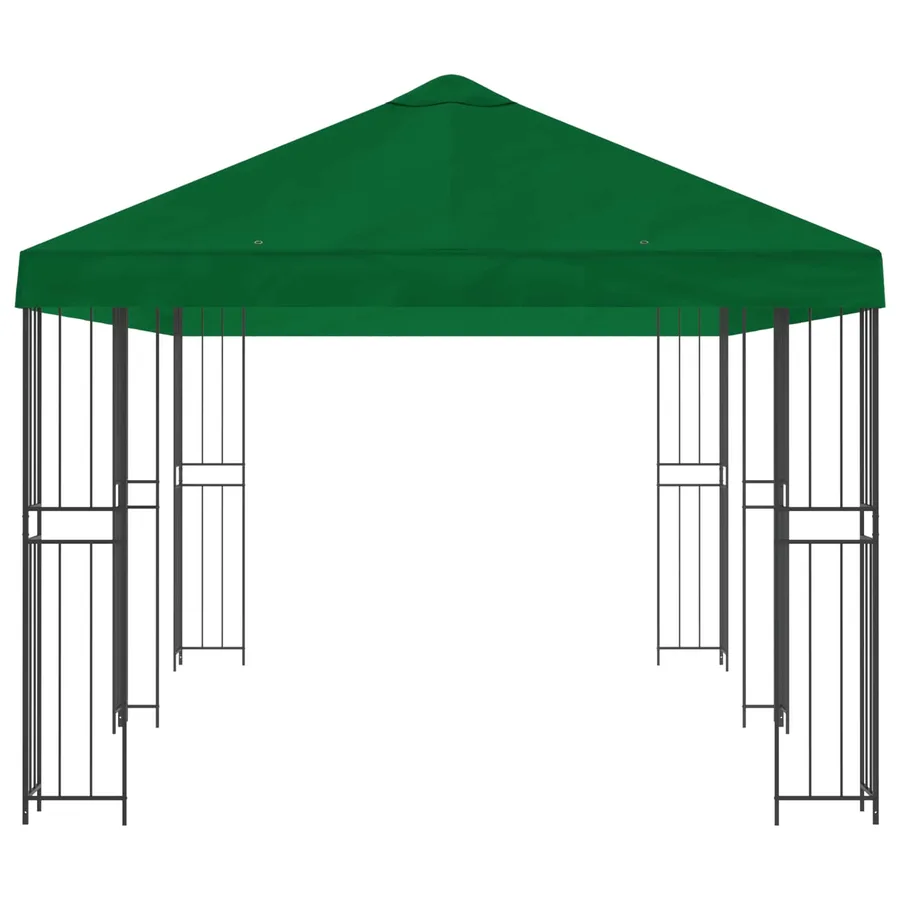 Gazebo avec murs latéraux 6 x 3 m Vert Polyester et Acier 190 - 4