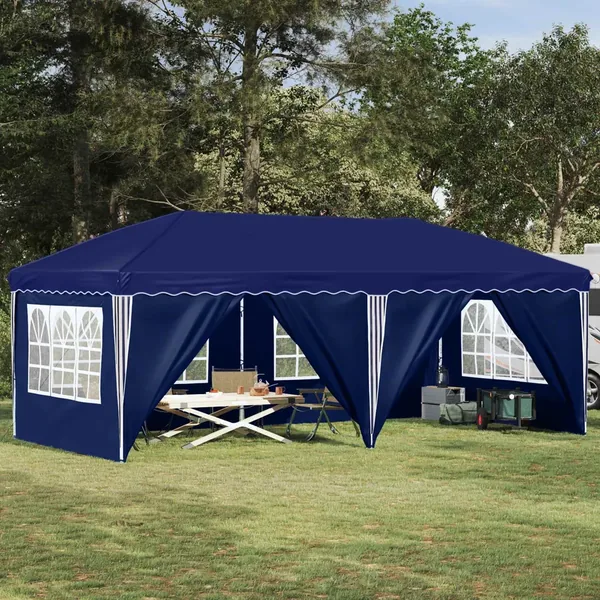 Tente de fête pop-up 575 x 288 x 245 cm Bleu