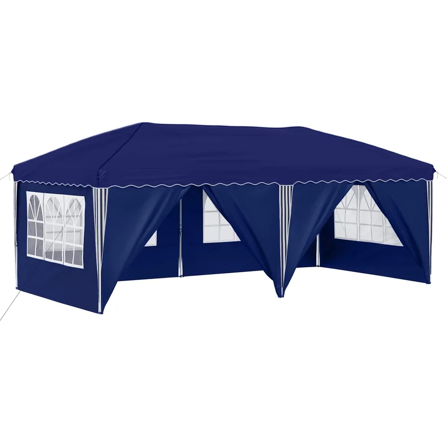 Tente de fête pop-up 575 x 288 x 245 cm Bleu - 2