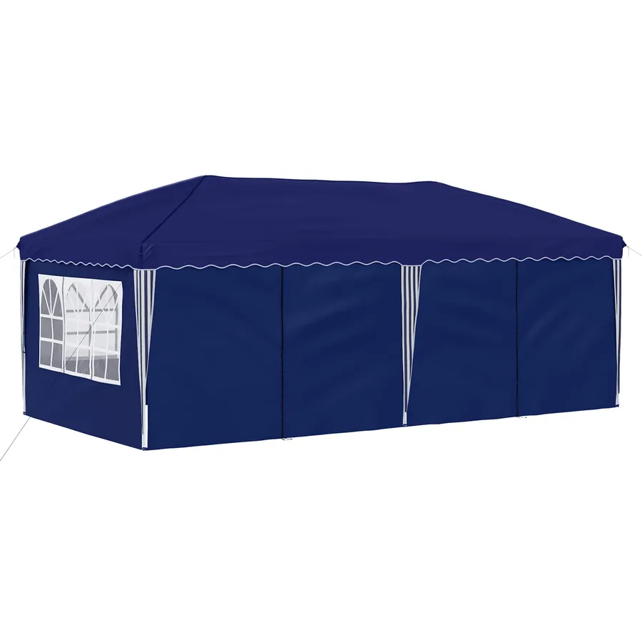 Tente de fête pop-up 575 x 288 x 245 cm Bleu - 4