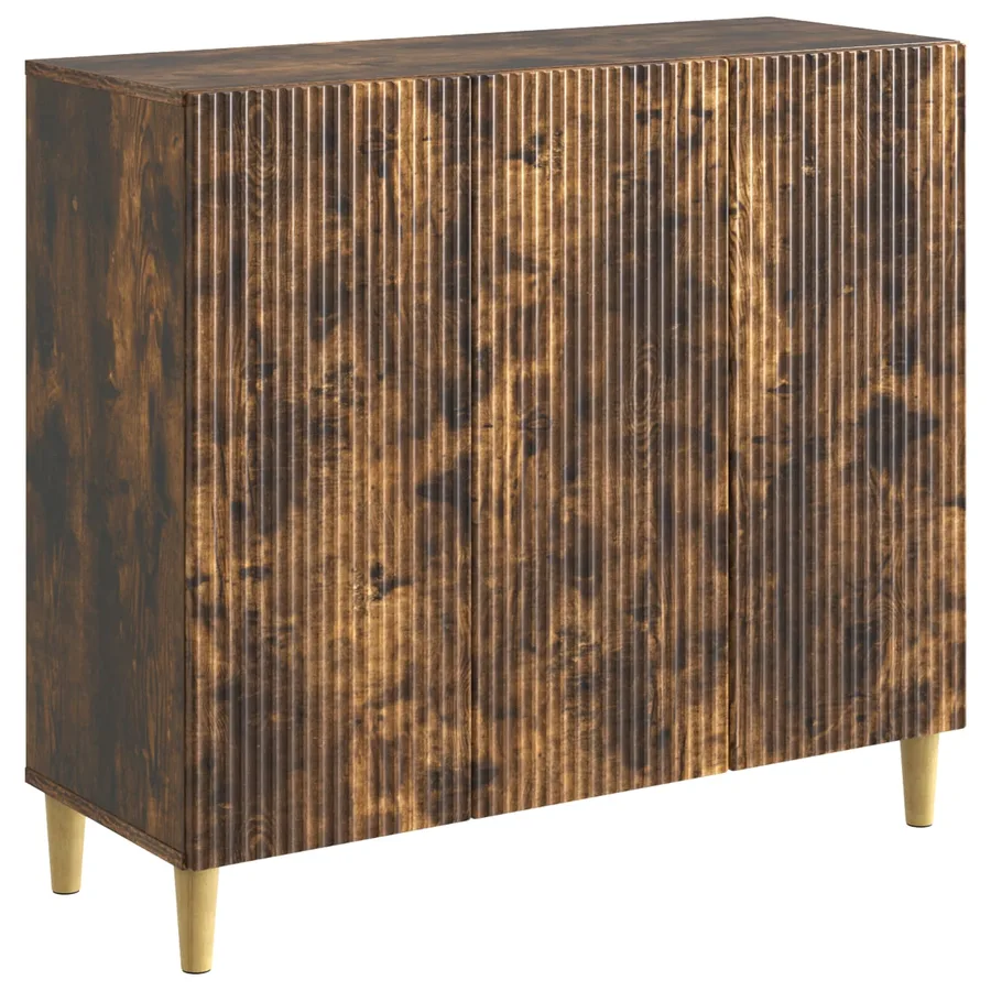 Buffet Chêne fumé 89 x 34,5 x 80 cm Bois d'ingénierie - 2