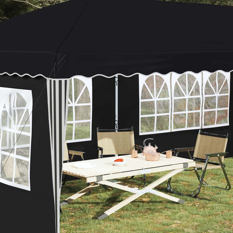 Tente de fête pop-up 575 x 289 x 245 cm Anthracite - 3