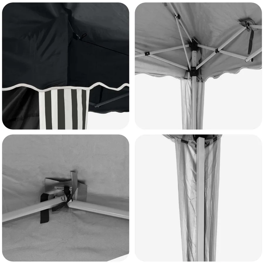 Tente de fête pop-up 575 x 289 x 245 cm Anthracite - 8