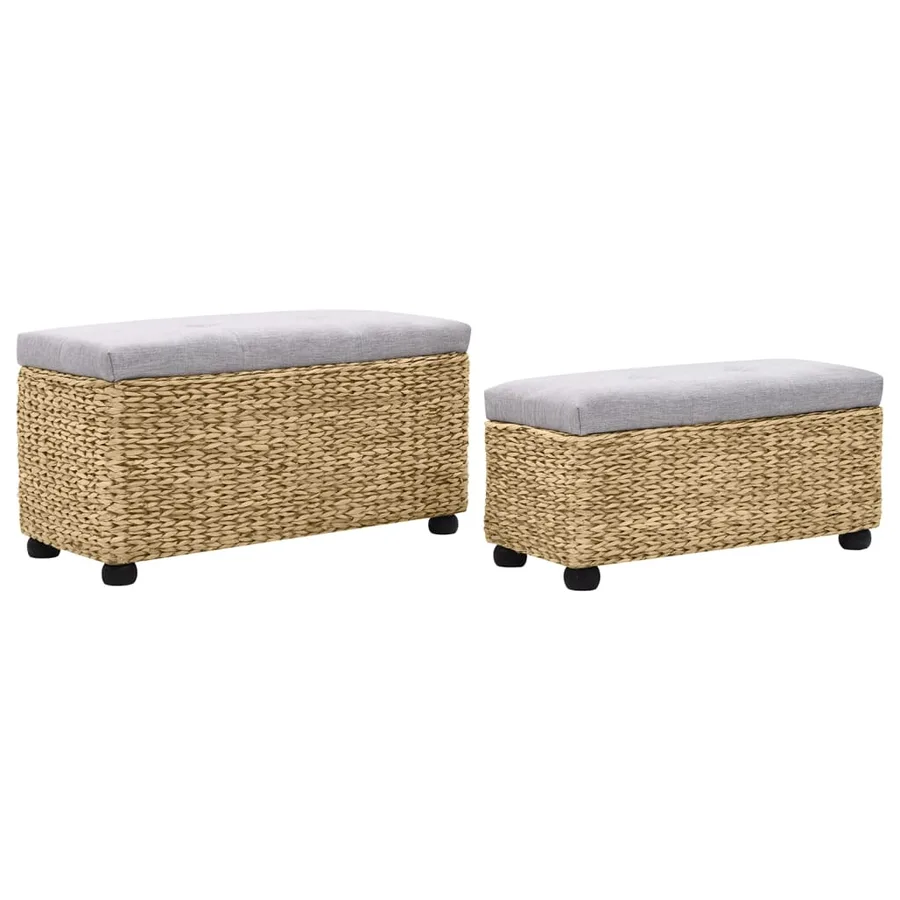Ensemble de banc lot de 2 Jacinthe d'eau Gris - 2