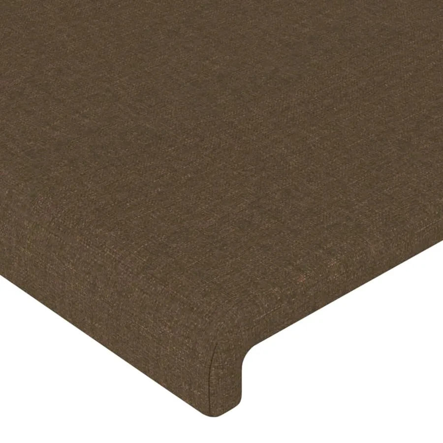 Tête de lit à LED Marron foncé 80x5x118/128 cm Tissu - 5