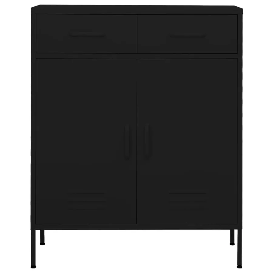 Armoire de rangement Noir 80x35x101,5 cm Acier - 2
