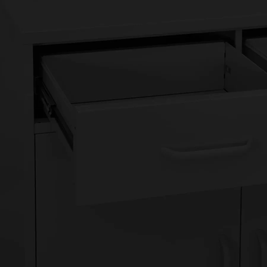 Armoire de rangement Noir 80x35x101,5 cm Acier - 6