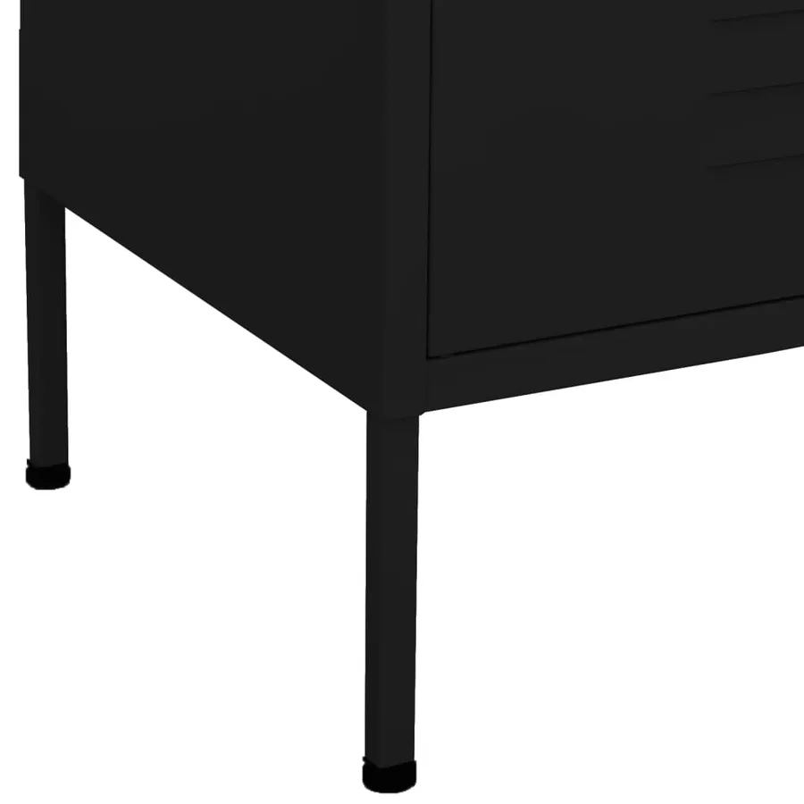 Armoire de rangement Noir 80x35x101,5 cm Acier - 7