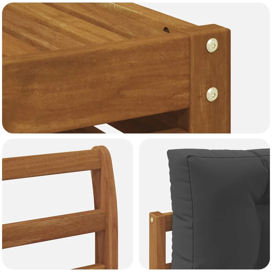Ensembles de canapés avec coussin 11 pcs Naturel et Anthracite - 7