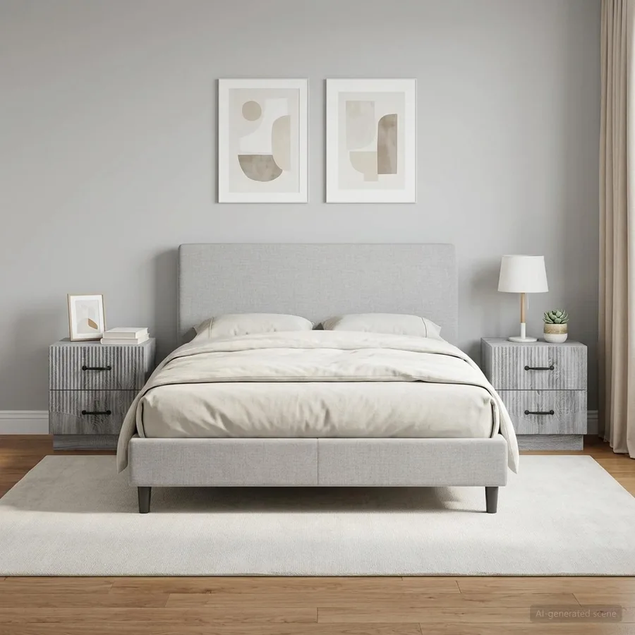 Cabinet de chevet 2 pcs Sonoma gris 43 x 34,5 x 44,5 cm - 4