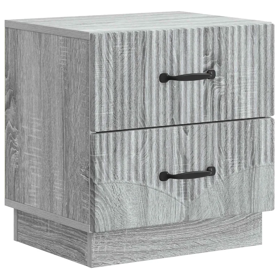Cabinet de chevet 2 pcs Sonoma gris 43 x 34,5 x 44,5 cm - 5