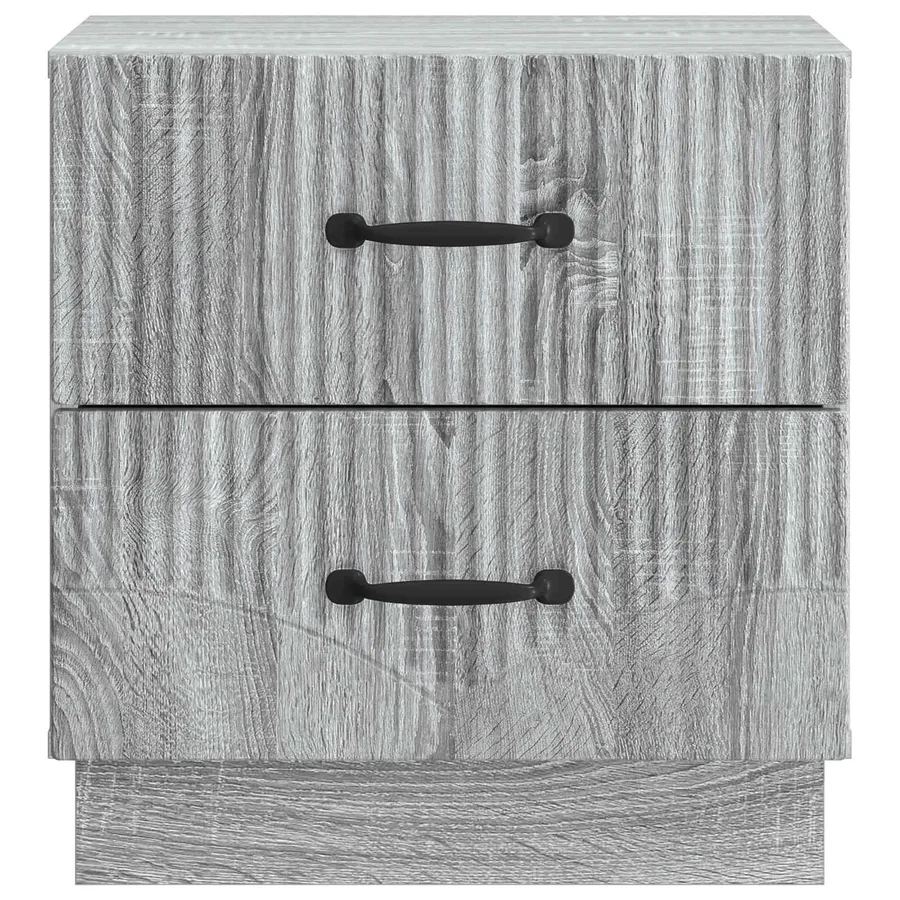 Cabinet de chevet 2 pcs Sonoma gris 43 x 34,5 x 44,5 cm - 7
