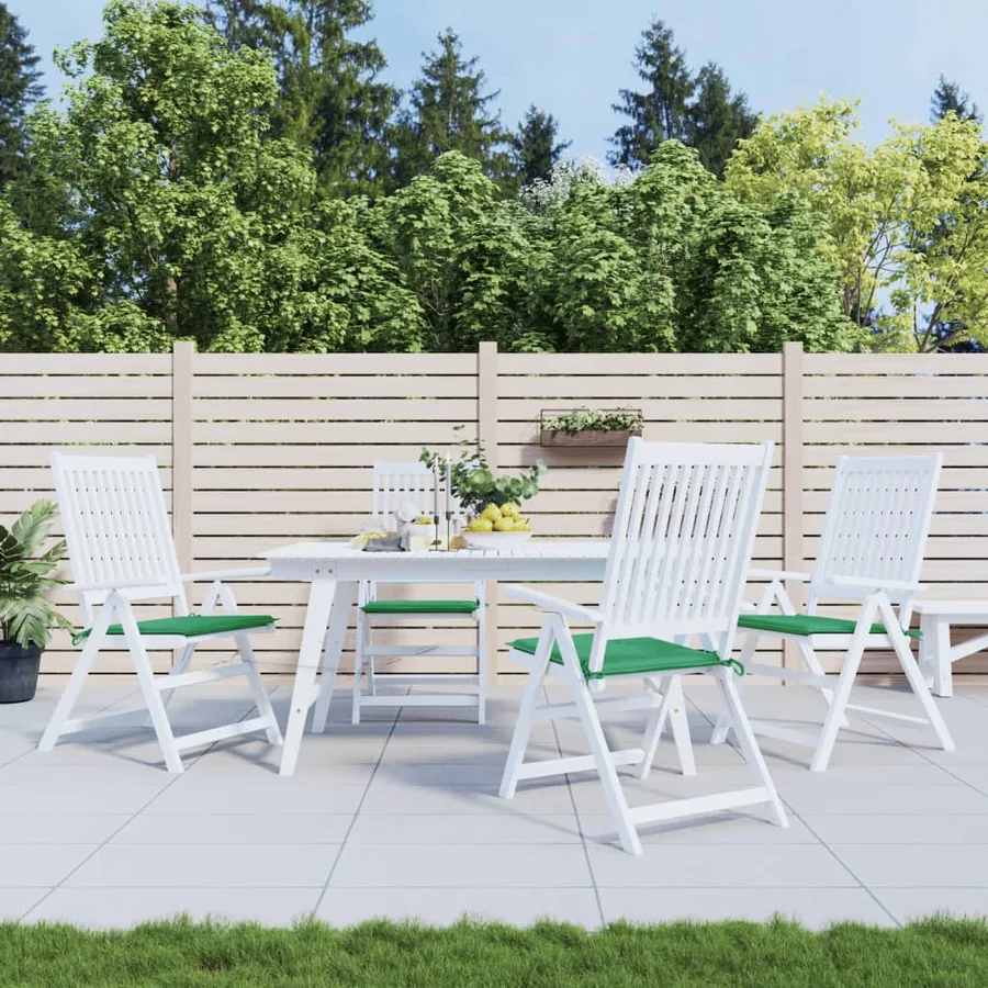 Coussins de chaise jardin lot de 4 vert 50x50x4 cm tissu oxford