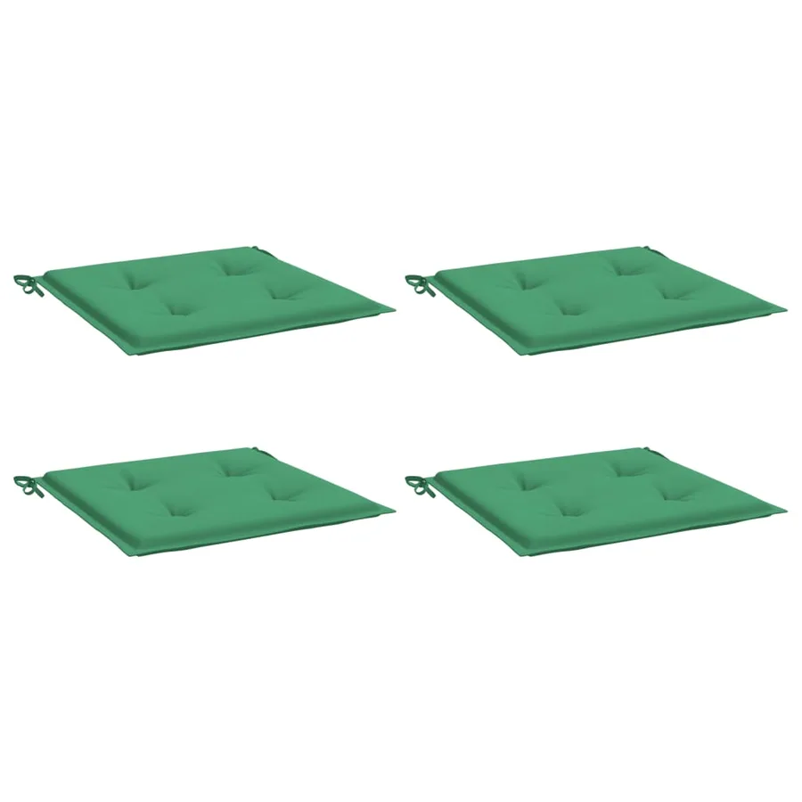 Coussins de chaise jardin lot de 4 vert 50x50x4 cm tissu oxford - 3