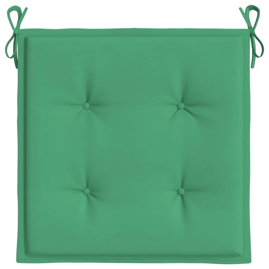 Coussins de chaise jardin lot de 4 vert 50x50x4 cm tissu oxford - 6