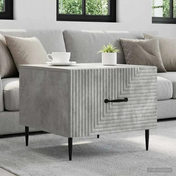 Table basse Gris béton 49 x 50 x 40 cm Bois d'ingénierie