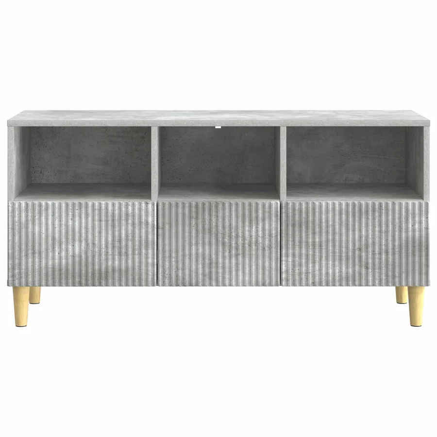 Meuble TV Gris béton 102 x 34,5 x 50 cm Bois d'ingénierie - 6