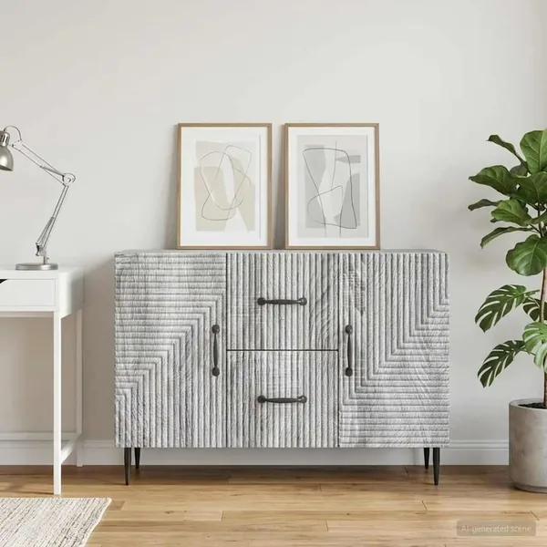 Buffet Sonoma gris 89 x 34,5 x 60 cm Bois d'ingénierie