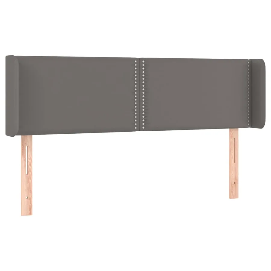 Tête de lit avec oreilles Gris 147x16x78/88 cm Similicuir - 2