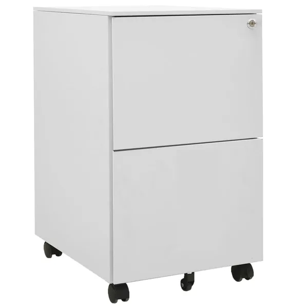 Classeur mobile Gris clair 39x45x67 cm Acier