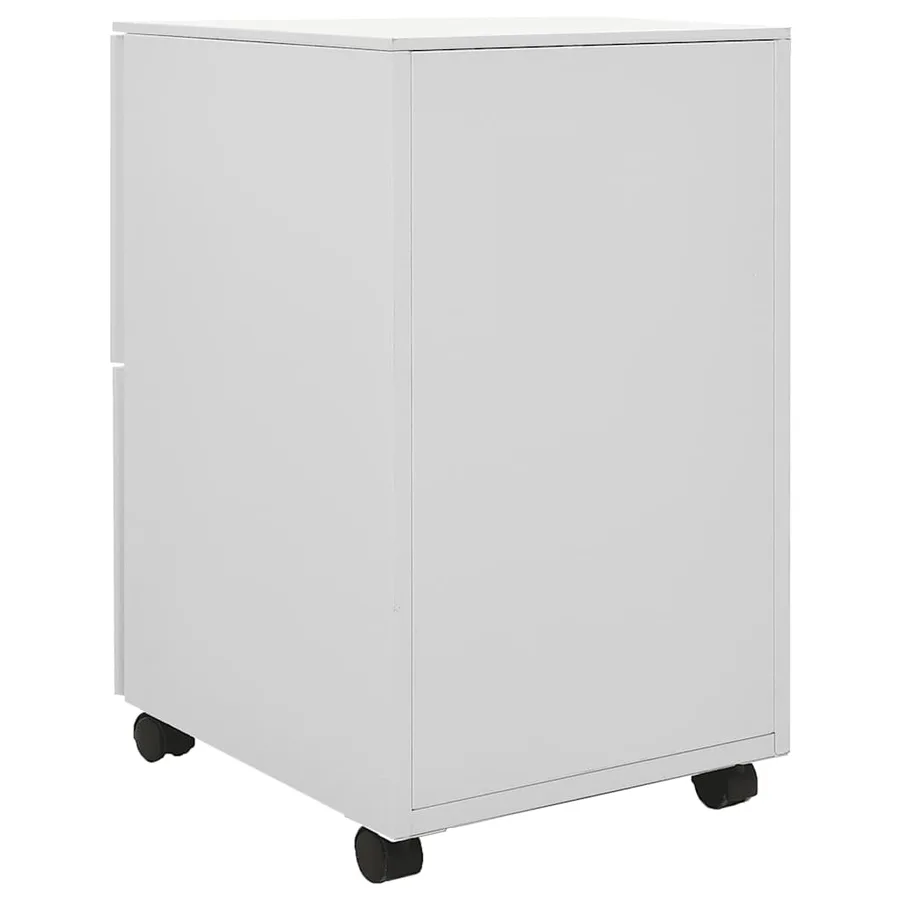 Classeur mobile Gris clair 39x45x67 cm Acier - 4