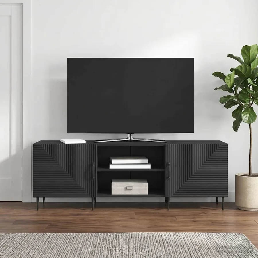 Meuble TV Noir 150 x 31 x 50 cm Bois d'ingénierie