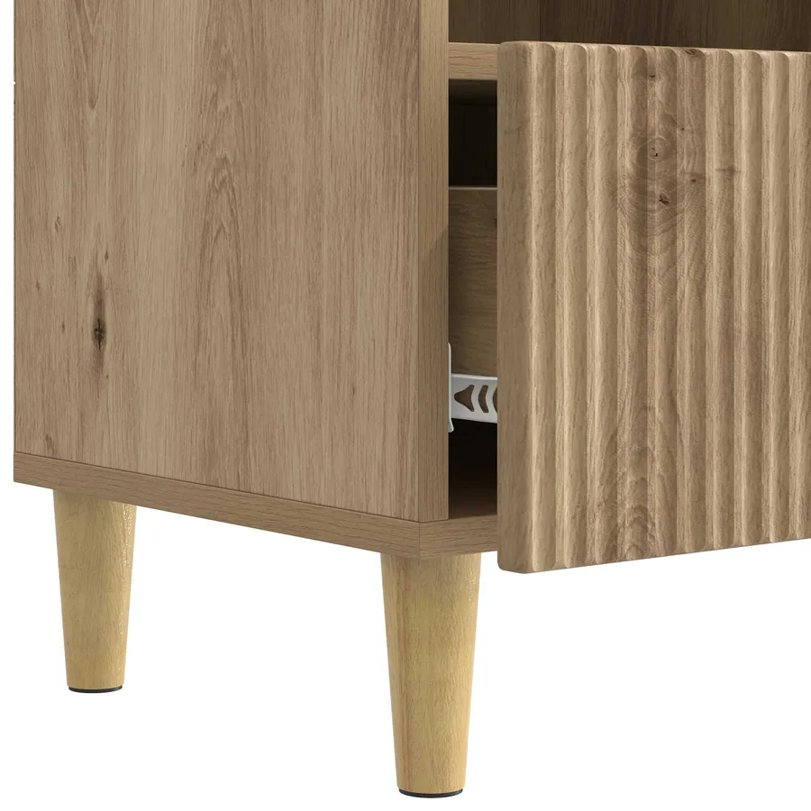 Meuble TV 102 x 34,5 x 50 cm Chêne artisanal Bois d'ingénierie - 9