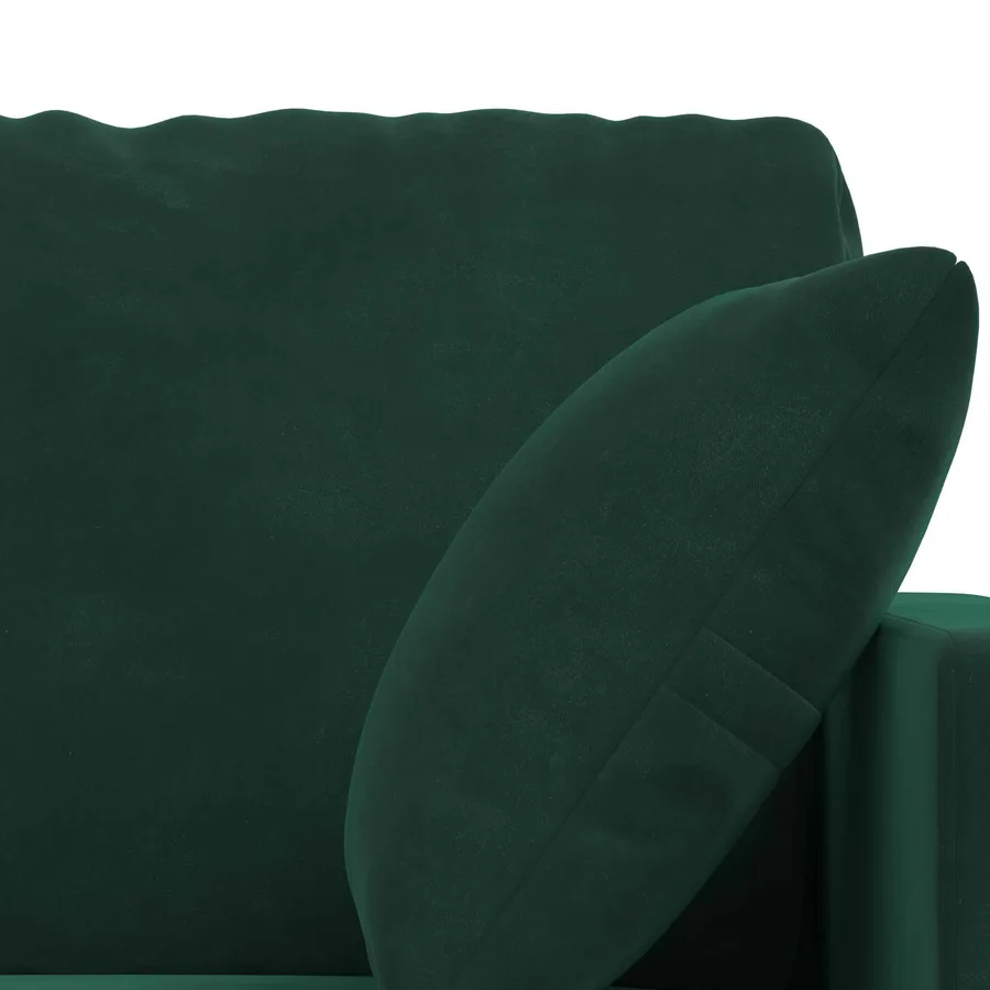 Ensemble de Canapés 2 pcs Vert foncé 198 x 78 x 80 cm Velours - 6
