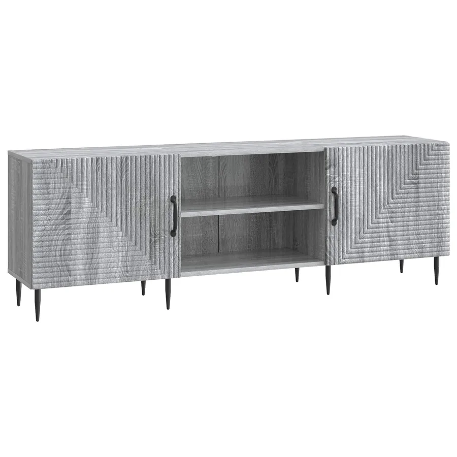 Meuble TV Sonoma gris 150 x 31 x 50 cm Bois d'ingénierie - 2