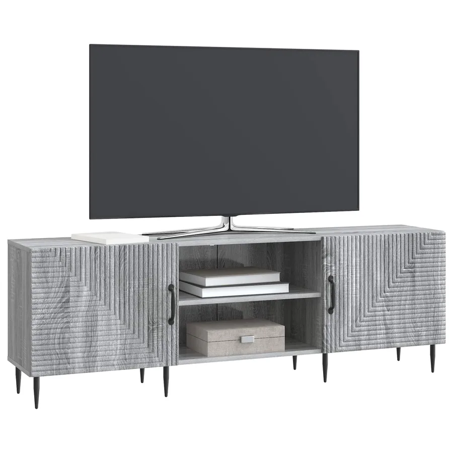 Meuble TV Sonoma gris 150 x 31 x 50 cm Bois d'ingénierie - 3