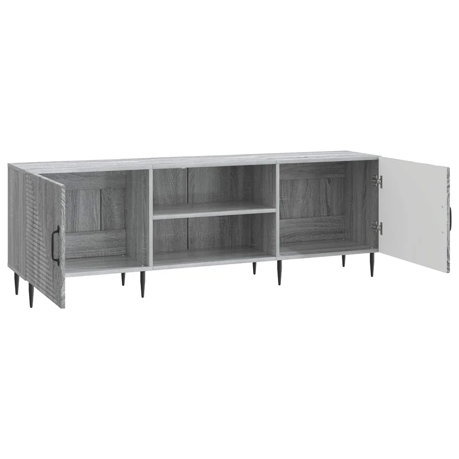 Meuble TV Sonoma gris 150 x 31 x 50 cm Bois d'ingénierie - 5