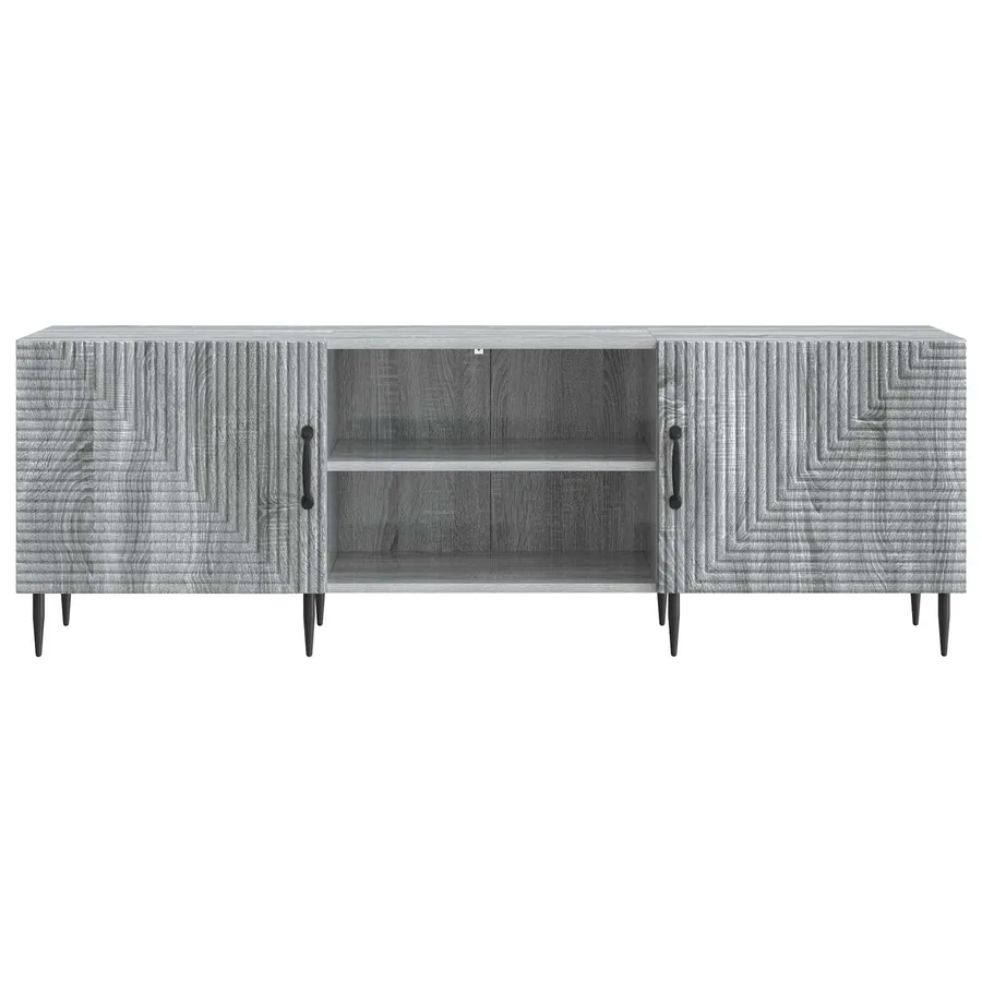 Meuble TV Sonoma gris 150 x 31 x 50 cm Bois d'ingénierie - 6