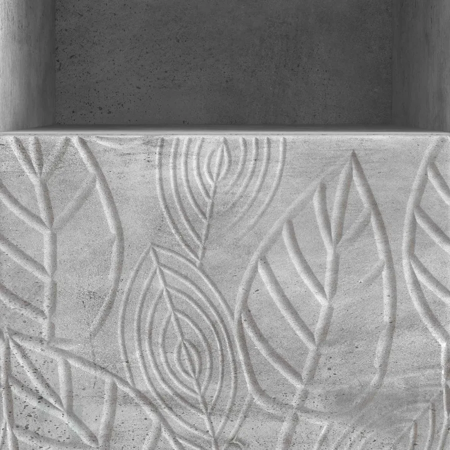 Meuble TV 102 x 34,5 x 50 cm Gris béton Bois d'ingénierie - 9