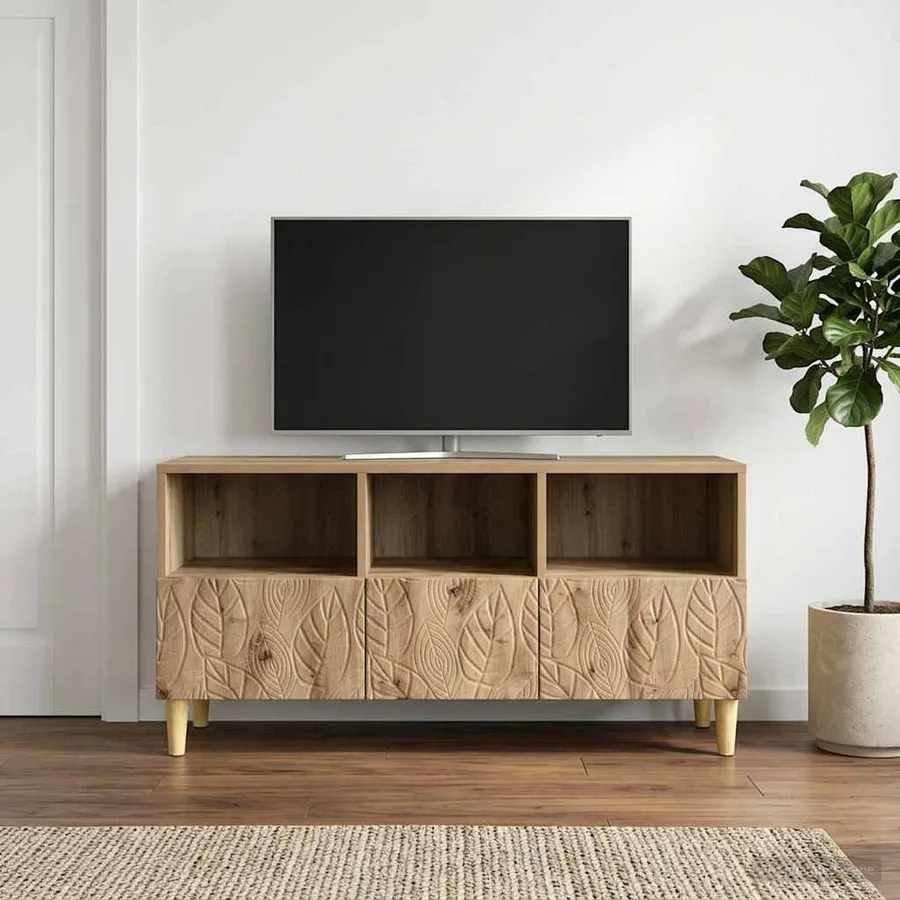 Meuble TV 102 x 34,5 x 50 cm Chêne artisanal Bois d'ingénierie - 3
