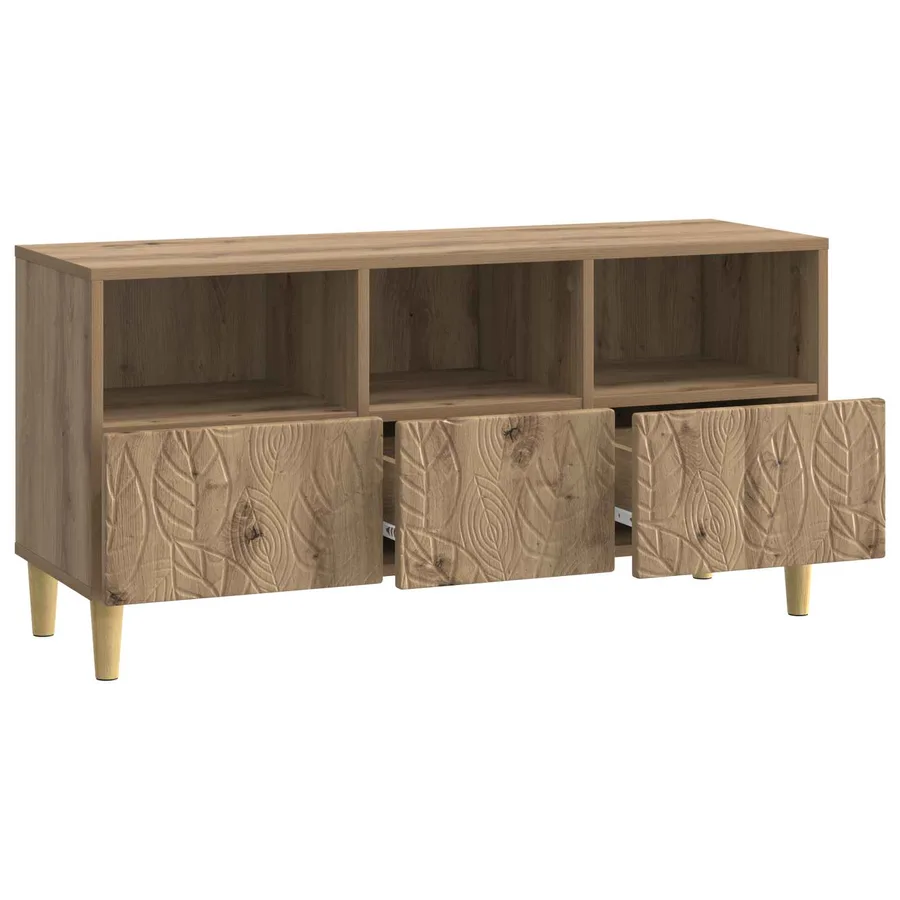 Meuble TV 102 x 34,5 x 50 cm Chêne artisanal Bois d'ingénierie - 4