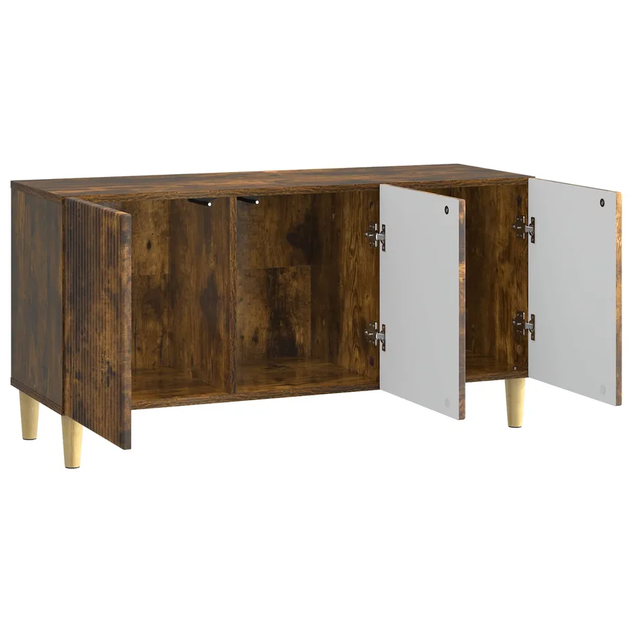 Meuble TV Chêne fumé 99 x 34,5 x 50 cm Bois d'ingénierie - 5