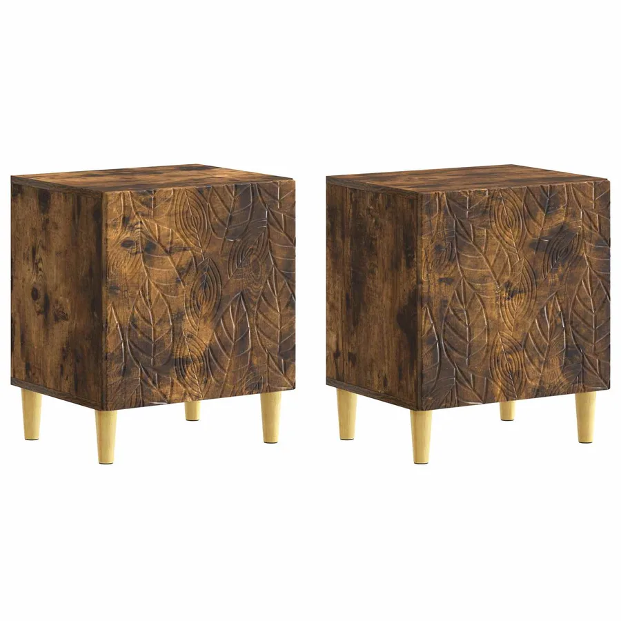 Table de chevet 2 pcs Chêne fumé 43 x 34,5 x 50 cm - 2
