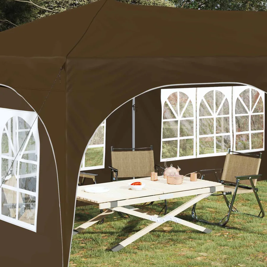 Tente de fête pop-up 575 x 288 x 245 cm Taupe Tissu Oxford - 3