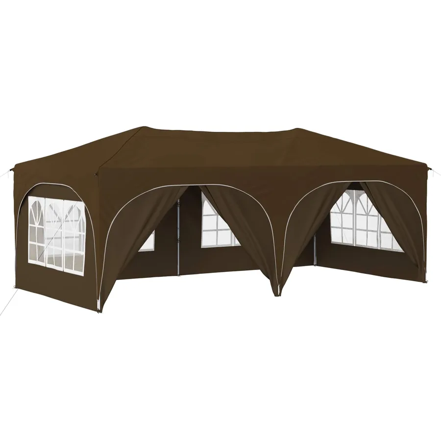 Tente de fête pop-up 575 x 288 x 245 cm Taupe Tissu Oxford - 2