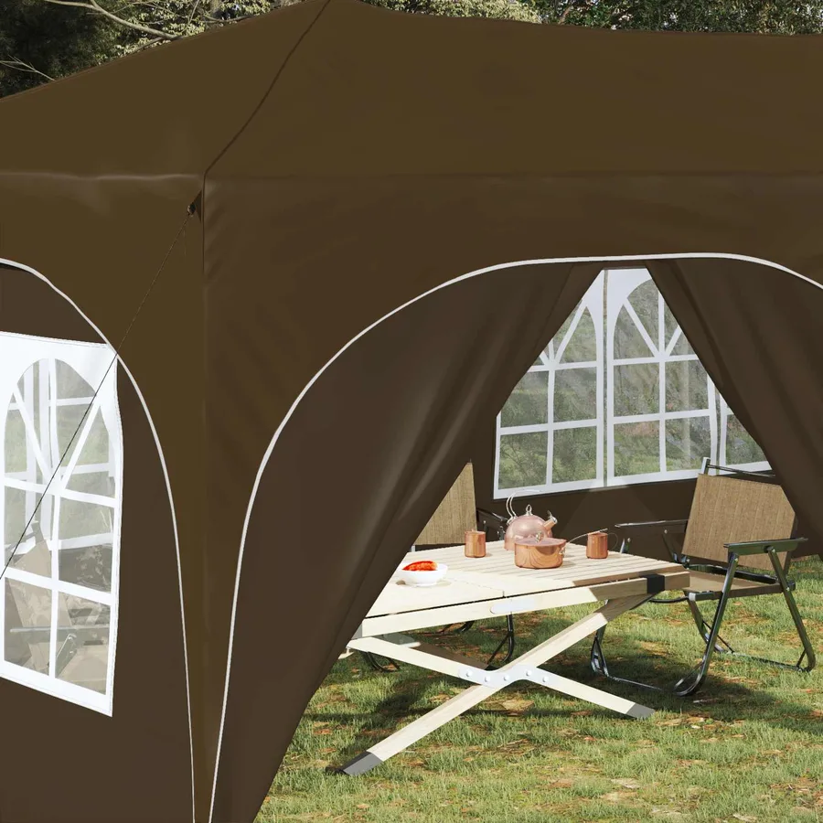 Tente de fête pop-up 575 x 288 x 245 cm Taupe Tissu Oxford - 3