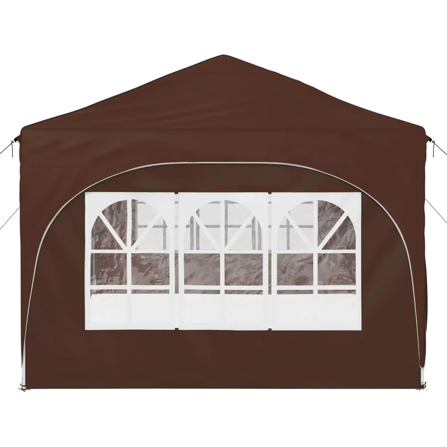 Tente de fête pop-up 575 x 288 x 245 cm Marron Tissu Oxford - 7