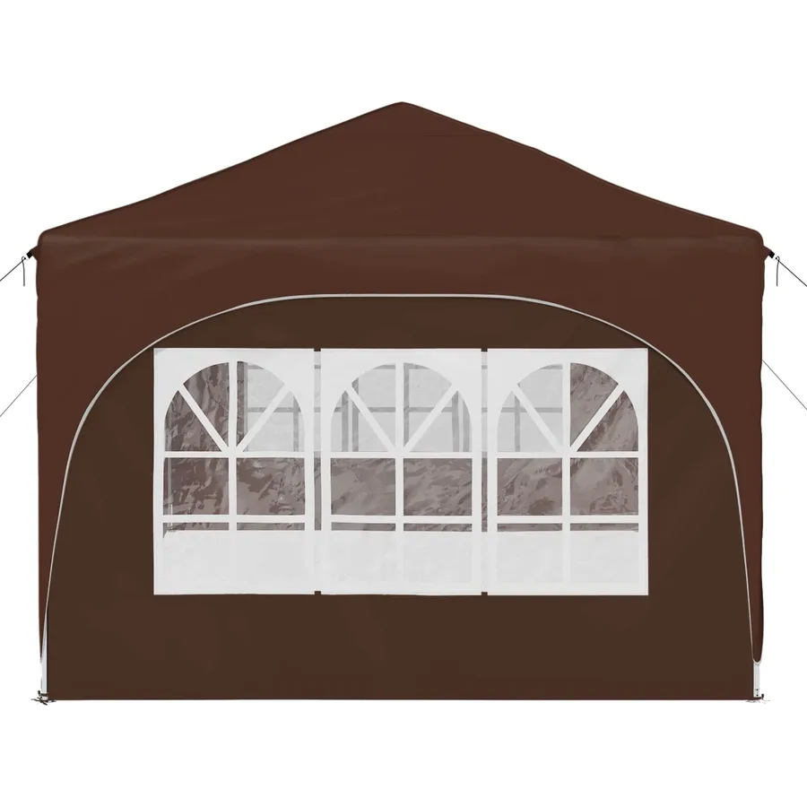 Tente de fête pop-up 575 x 288 x 245 cm Marron Tissu Oxford - 6